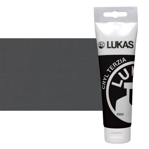 Akrilfesték 125 ml Lukas Cryl Terzia, 4982 Ivory Black