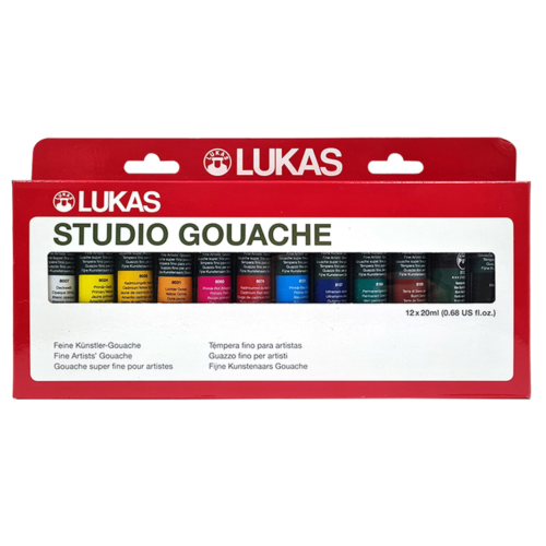 Lukas Studio Gouache készlet 12 × 20 ml