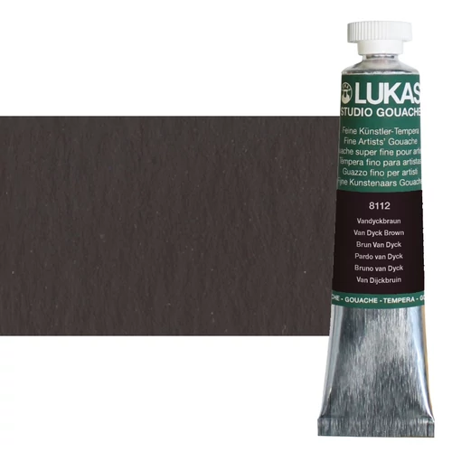 Lukas Studio Gouache 8112 Van Dyck Brown 20 ml
