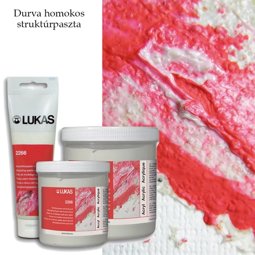 Lukas modellpaszta, struktúrpaszta durva homok 125 ml
