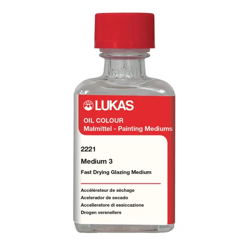 Lukas gyorsan száradó glazúr médium no. 3 ("gyantaolaj szín") 50 ml