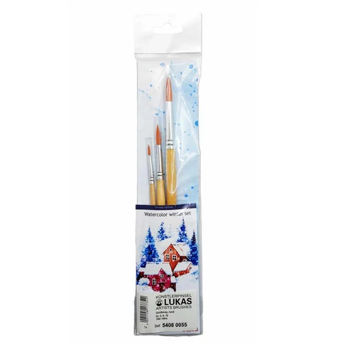 Lukas akvarell kezdő ecsetkészlet Winter Set 3 darabos
