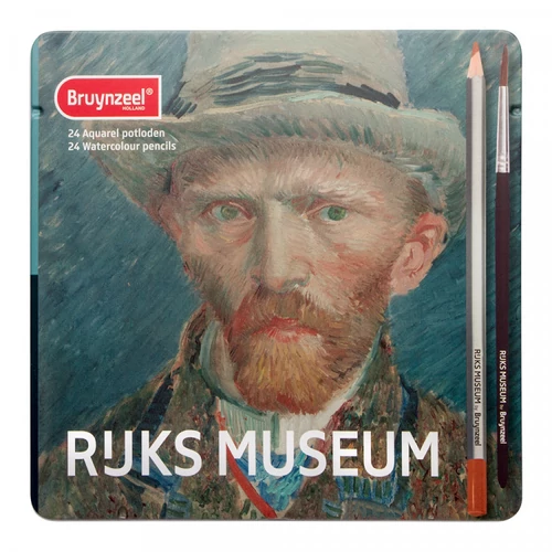 Bruynzeel 24 db akvarellceruza készlet Van Gogh Önarckép + ajándék akvarel ecset