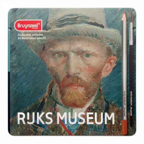 Bruynzeel 24 db akvarellceruza készlet Van Gogh Önarckép + ajándék akvarel ecset