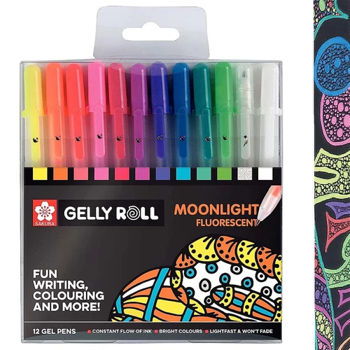 Sakura Gelly Roll fluoreszkáló zselés tollkészlet 12 db-os