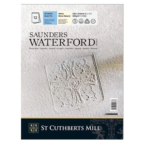 Saunders Waterford akvarelltömb CP 300 g 31 × 23 cm mould-made 12 lap