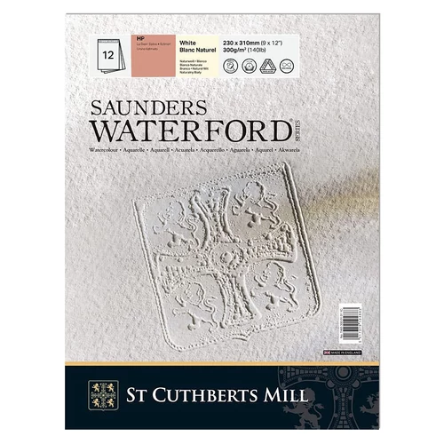 Saunders Waterford akvarelltömb HP 300 g 31 × 23 cm mould-made 12 lap