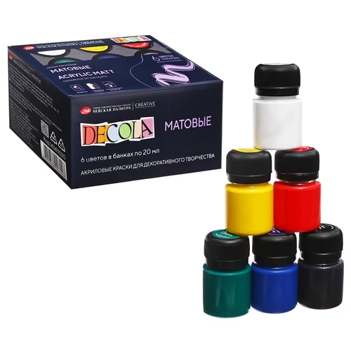 Decola hobby akrilfesték készlet matt 6 × 20 ml