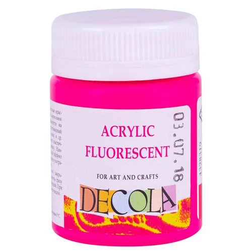 Decola hobby akrilfesték fluoreszkáló kármin, carmine 20 ml