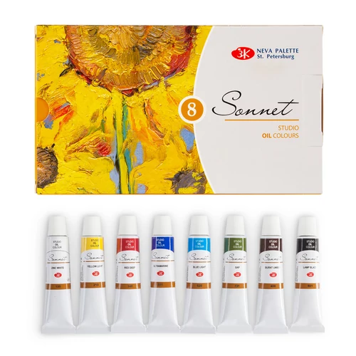 Sonnet olajfesték készlet 8 × 10 ml-es Nevskaya Palitra St. Petersburg