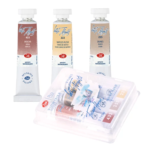 White Nights akvarellfesték készlet Bőr tónusai 3 × 10 ml Skin