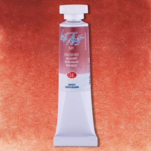 White Nights akvarellfesték 321 English Red 10 ml tubus, St Petersburg
