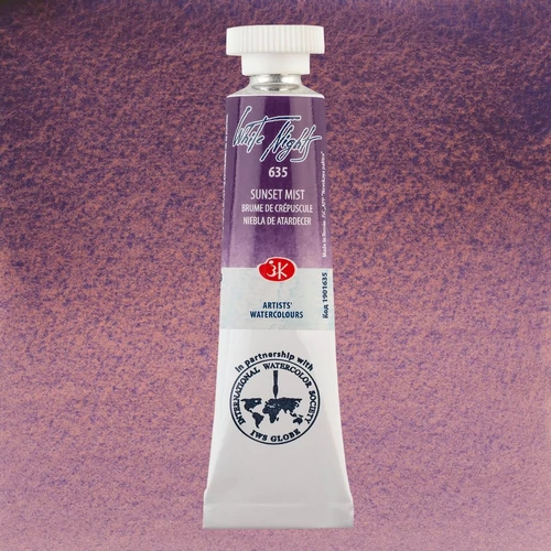 White Nights szemcsés akvarellfesték granuláló 635 Sunset Mist 10 ml tubus
