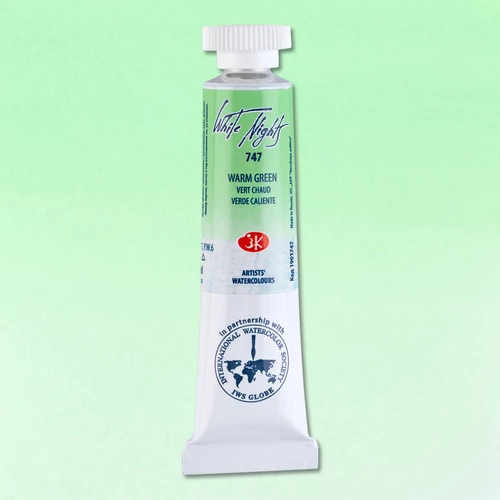 White Nights akvarellfesték 747 Warm Green 10 ml tubus, St Petersburg