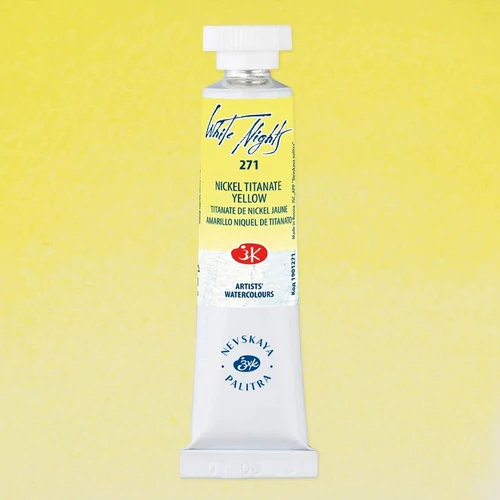 White Nights akvarellfesték 271 Nickel Titanate Yellow 10 ml tubus, St Petersbur