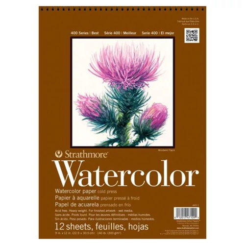 Strathmore spirálos akvarelltömb cold press 300 g 23 × 31 cm