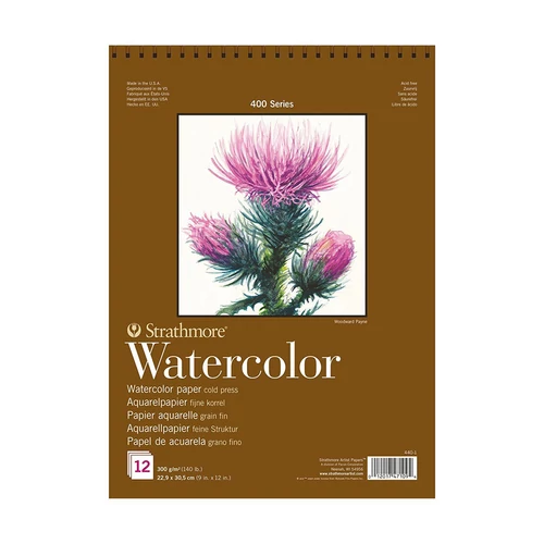 Strathmore spirálos akvarelltömb cold press 300 g 18 × 25 cm