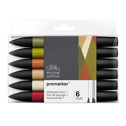 Promarker Winsor&Newton 6 db-os Tájkép filctoll készlet