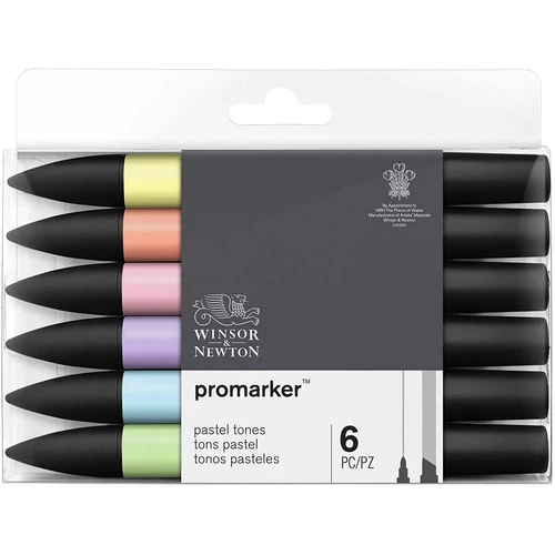 Promarker Winsor&Newton 6 db-os pastel filctoll készlet