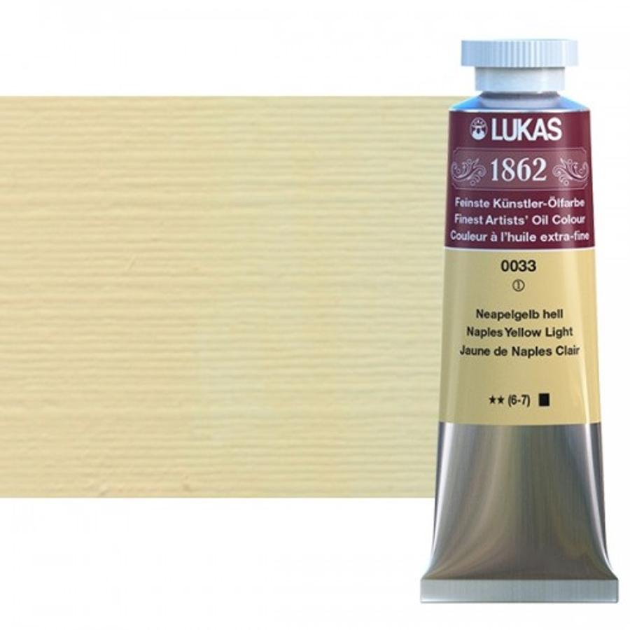 Olajfesték 37 ml Lukas 1862 olaj, 0033 Naples Yellow Light