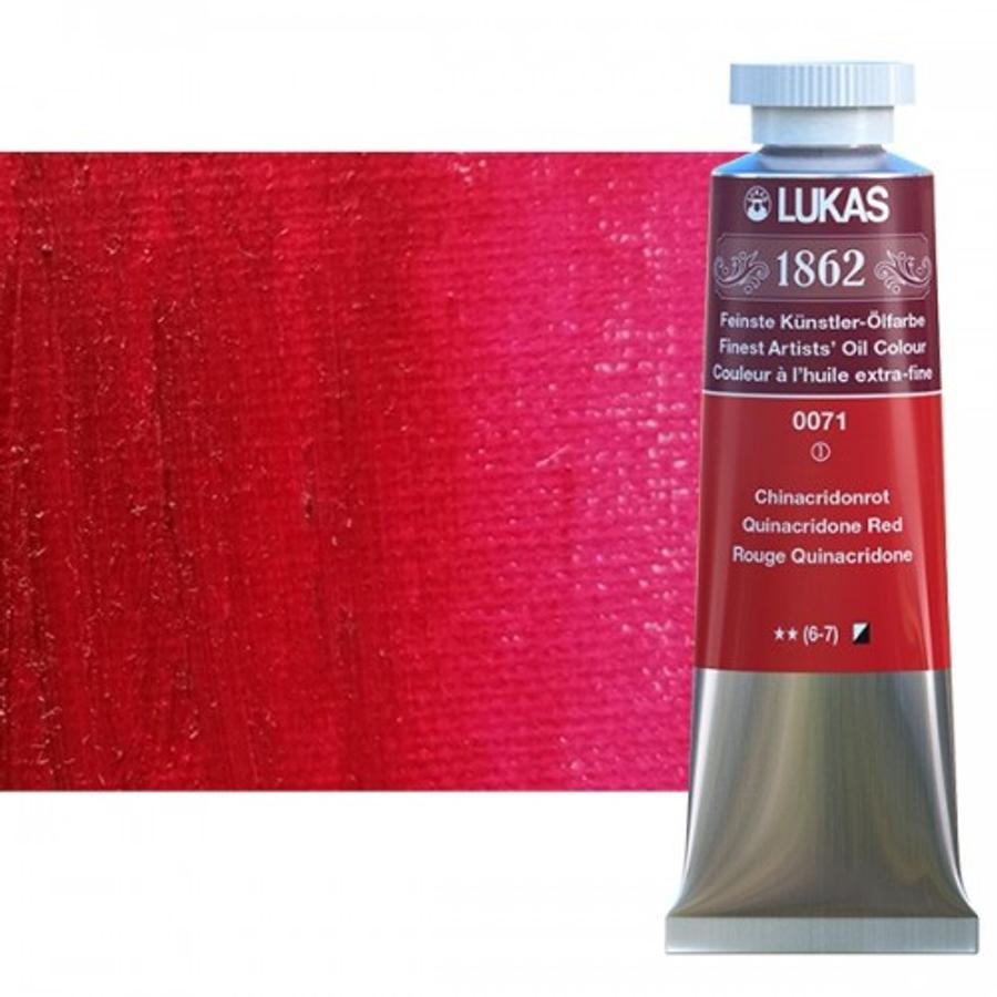 Olajfesték 37 ml Lukas 1862 olaj, 0071 Quinacridone Red