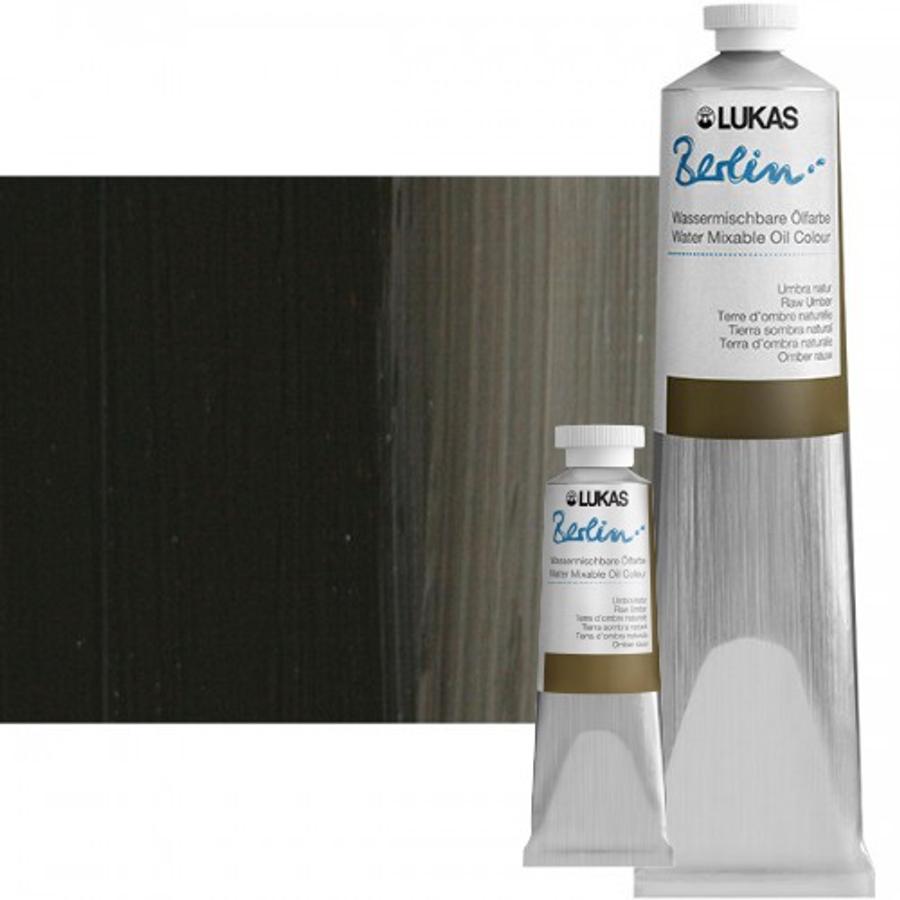 Lukas Berlin 37 ml-es és 200 ml-es művész olajfesték tubusok színminta előtt