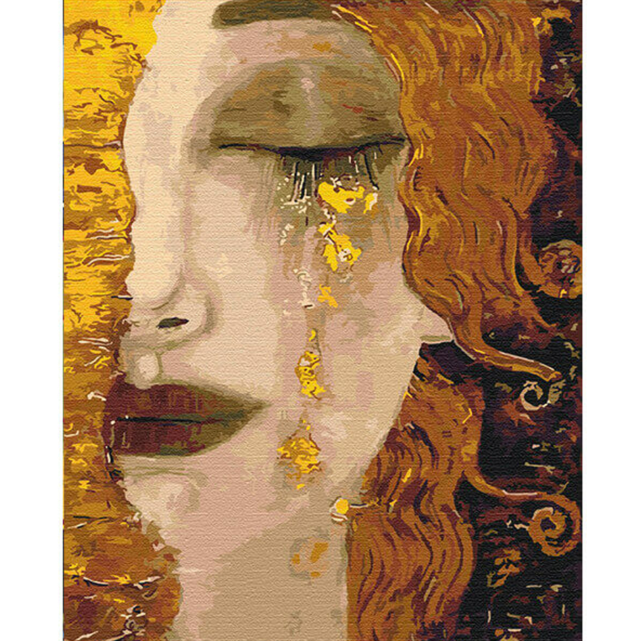 Brushme számfestő készlet Arany könnyek 40 × 50 cm feszített vászon